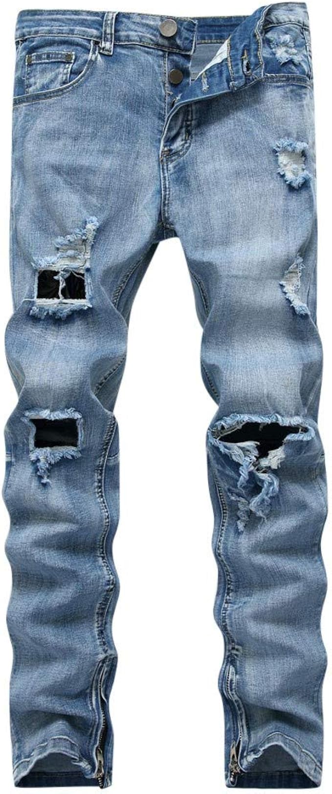 men's relaxed fit distressed jeans