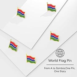 Gambia Flag Lapel Pin - Enamel Metal National Badge