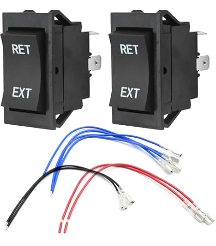 thumbnail image 2 of Weideer 6 Pin DPDT Reverse Polarity Rocker Switch – 20A 50V DC For RV/Trailer Power Tongue Jack, Landing Gear, Motor Control (with Jumper Wires) 2 of 11