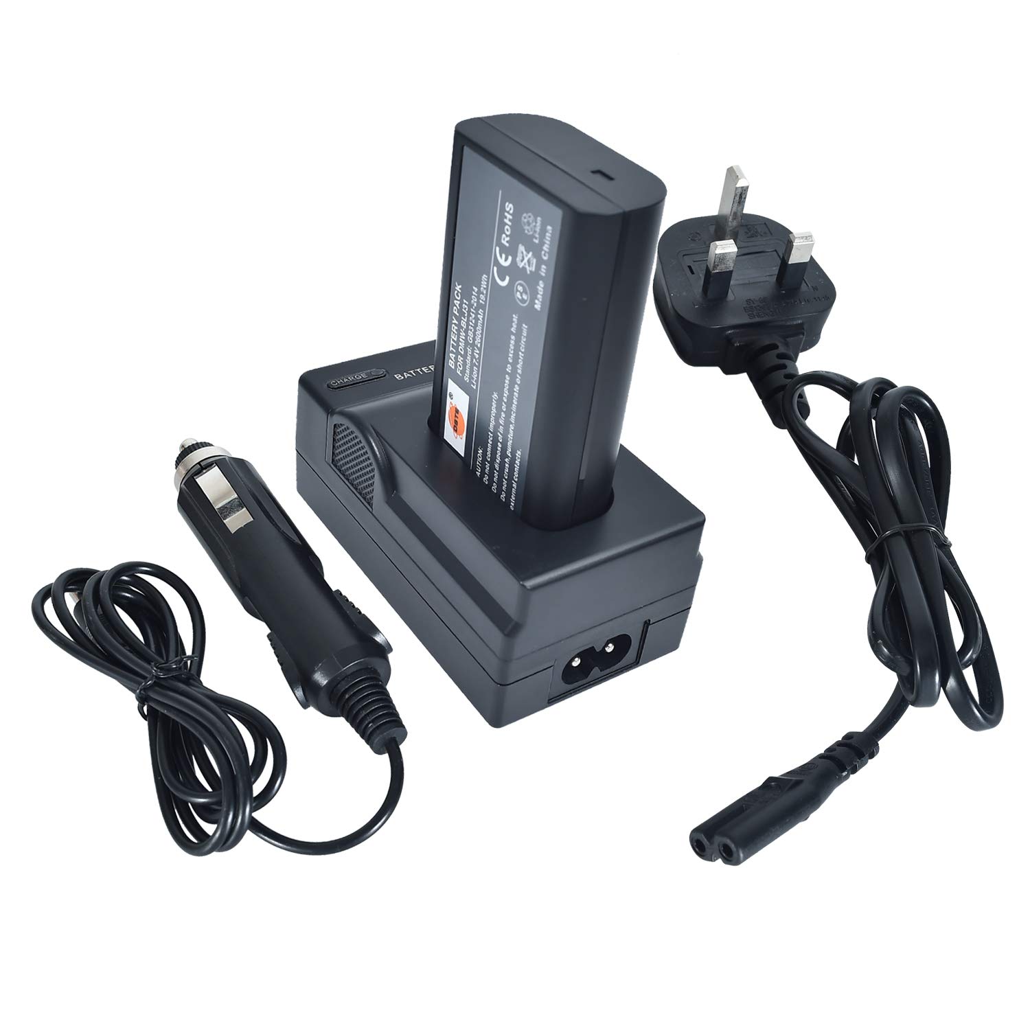 DSTE DMW-BLJ31 Rechargeable Li-ion Battery + DC174U Travel and Car Charger Compatible with Panasonic DMW-BLJ31e,LUMIX S1,LUMIX S1R,LUMIX S1H,DMW-BGS1R