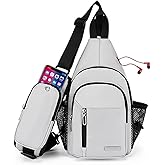 JENAGREEN Waterproof Sling Backpack Crossbody Sling Bag, Cross Bag Adjustable Travel Hiking Essentials Casual Daypack Multipurpose Chest Bag Purse for Women Men