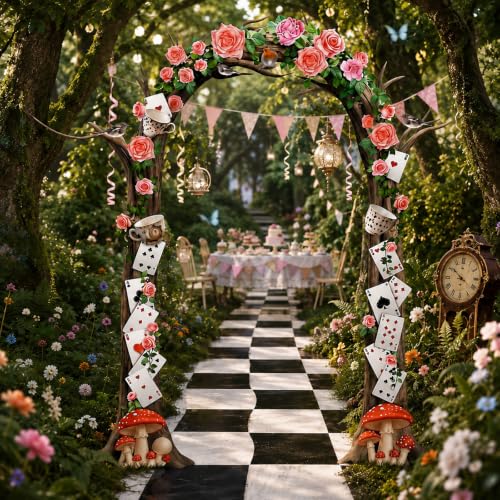 Peryiter 3 Pcs Wonderland Tea Door Decorations Fairy Tale Porch Signs at Amazon