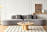 Container Furniture Direct 132" Curved Sofa with