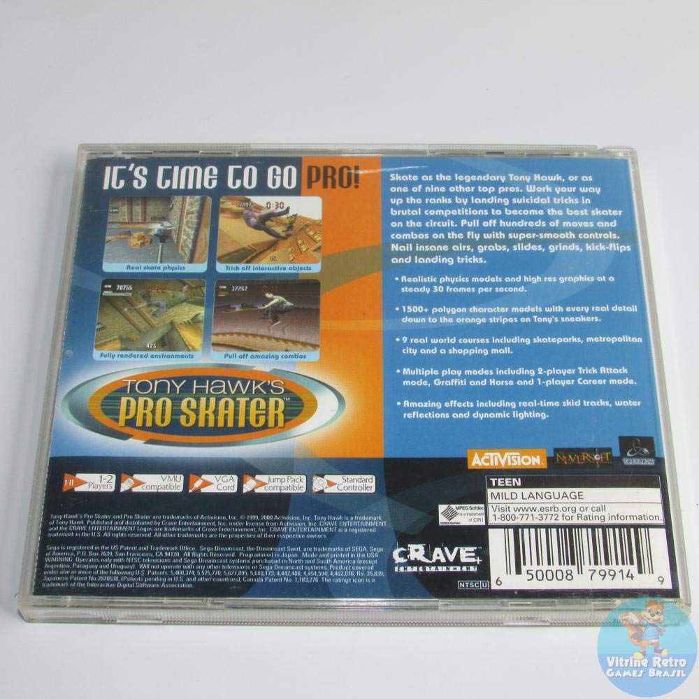Tony Hawk's Pro Skater - Sega Dreamcast: Sega Dreamcast: Video Games