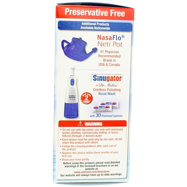 NEILMED SINUS RINSE ALL NATURAL RELIEF PREMIXED REFILL PACKETS 100 COUNT (PACK OF 1)