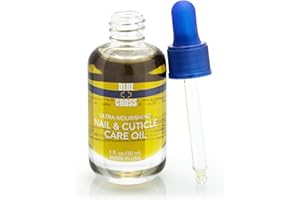 Blue Cross Nail & Cuticle Care Oil, Mineral Oil Free, Hydrating, Moisturizing, All Natural Professional Nail + Cuticle Care, Lemongrass/Lavender Scented Essential Oils, Made in USA, 1 floz/30mL