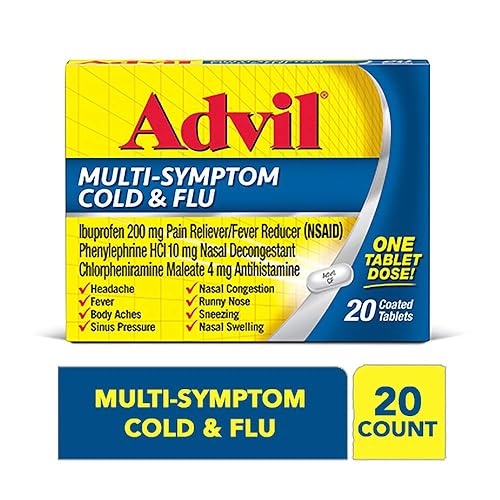 Advil MultiSymptom Cold & Flu, 200mg Ibuprofen, Pain & Fever Reducer