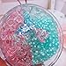 GoodGoodStudy 120ml Jumbo Ice Crystal Slime with Pink Fishbowl Beads , Fluffy Floam Slime Stress Relief Toy Scented Sludge Toy, Mermaid Tail