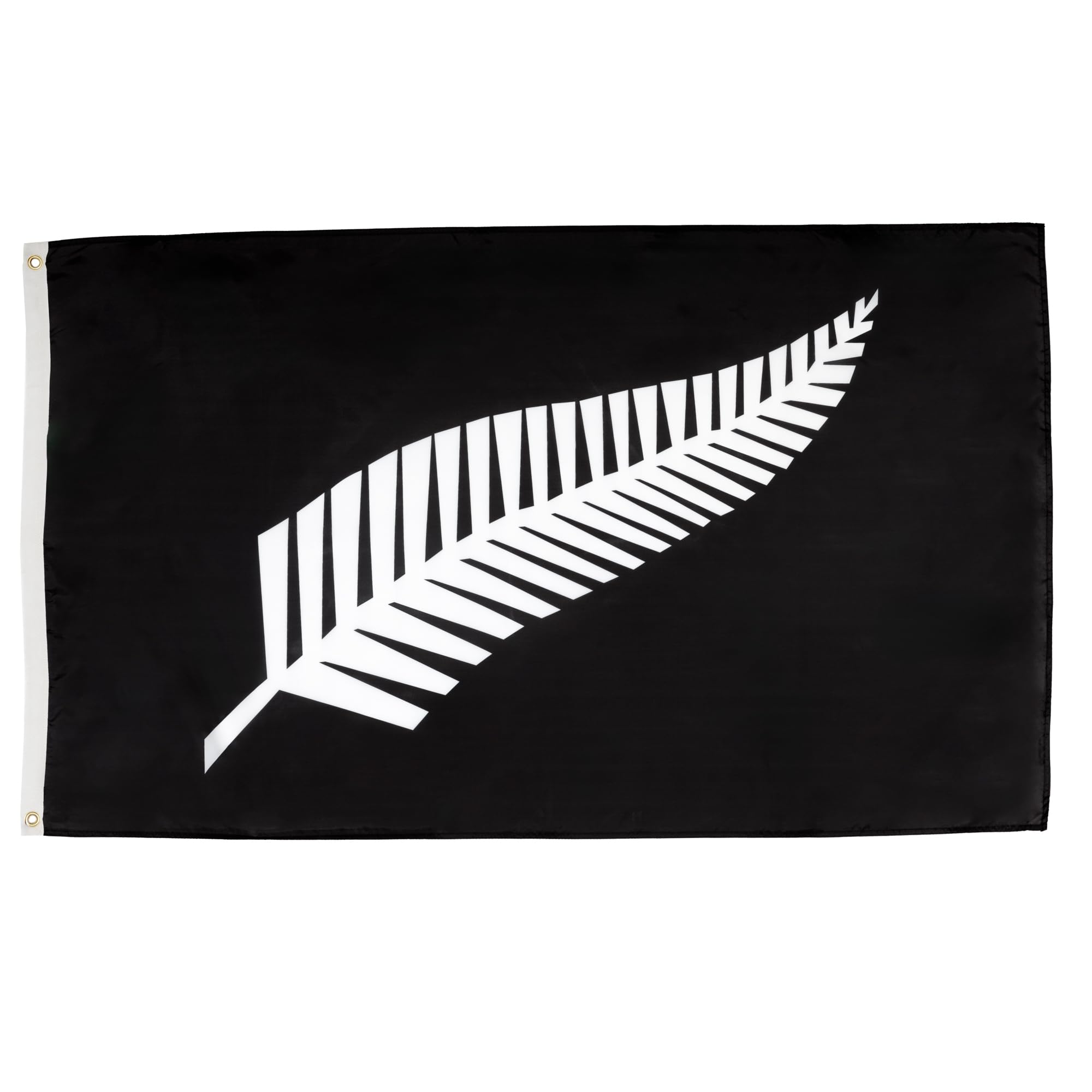 AZ FLAG - New Zealand Fern Flag - Large 5x8 Ft - 100D Polyester Black New Zeleander Big Banner with Two Metal Grommets - Fade Resistant - Vivid Colors - 5' x 8' Feet - 250x150 Cm