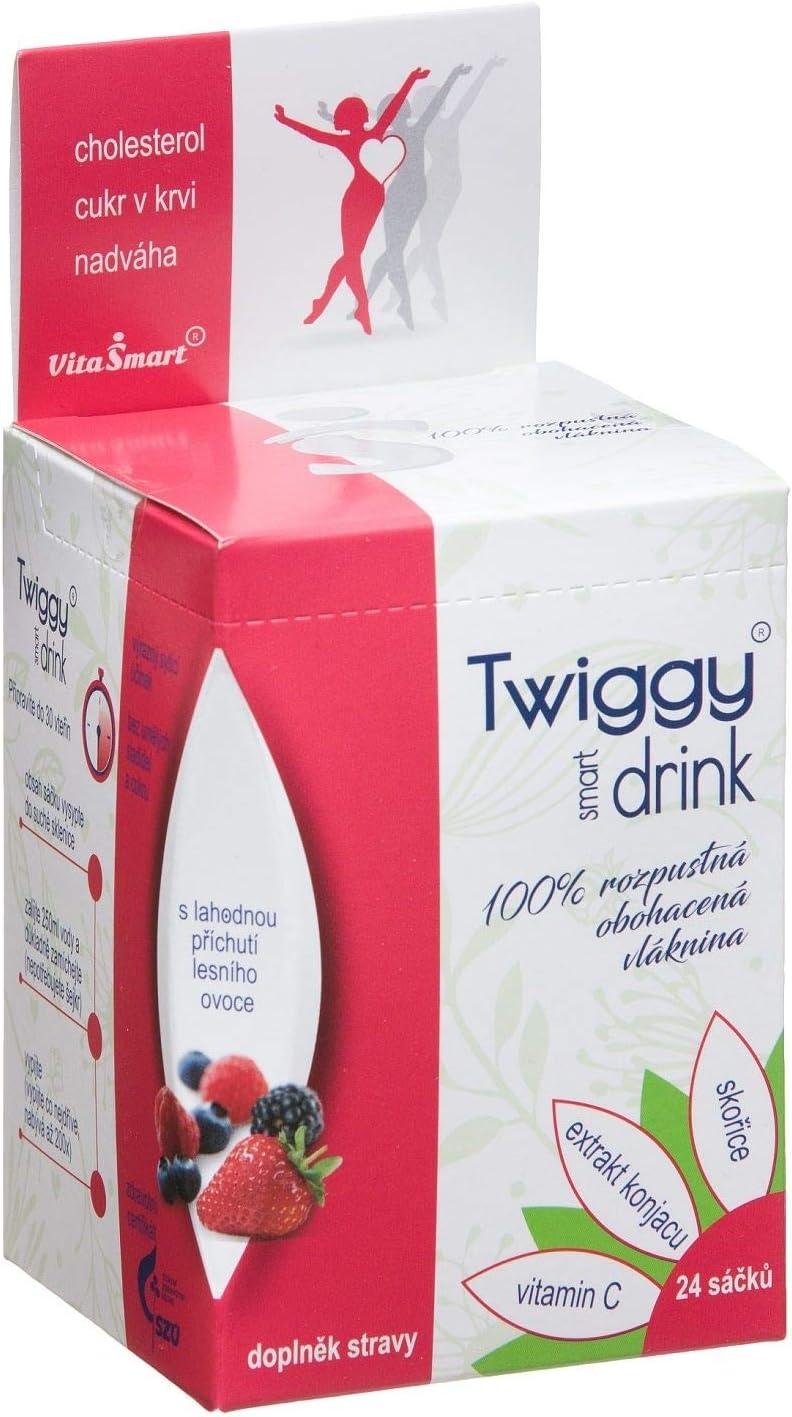Twiggy | Appetite Suppressant Weight Loss Drink with 4500mg Glucomannan and Strong Cinnamon | Forest Fruit (24 sachets)