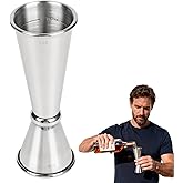 Jigger for Bartending, Stainless Steel Cocktail Jigger 2oz 1oz, Double Jiggers with 5 Measurement Markings, Silver Cocktail Measuring Cup, Professional Bar Tool Accessories for Liquor Measuring