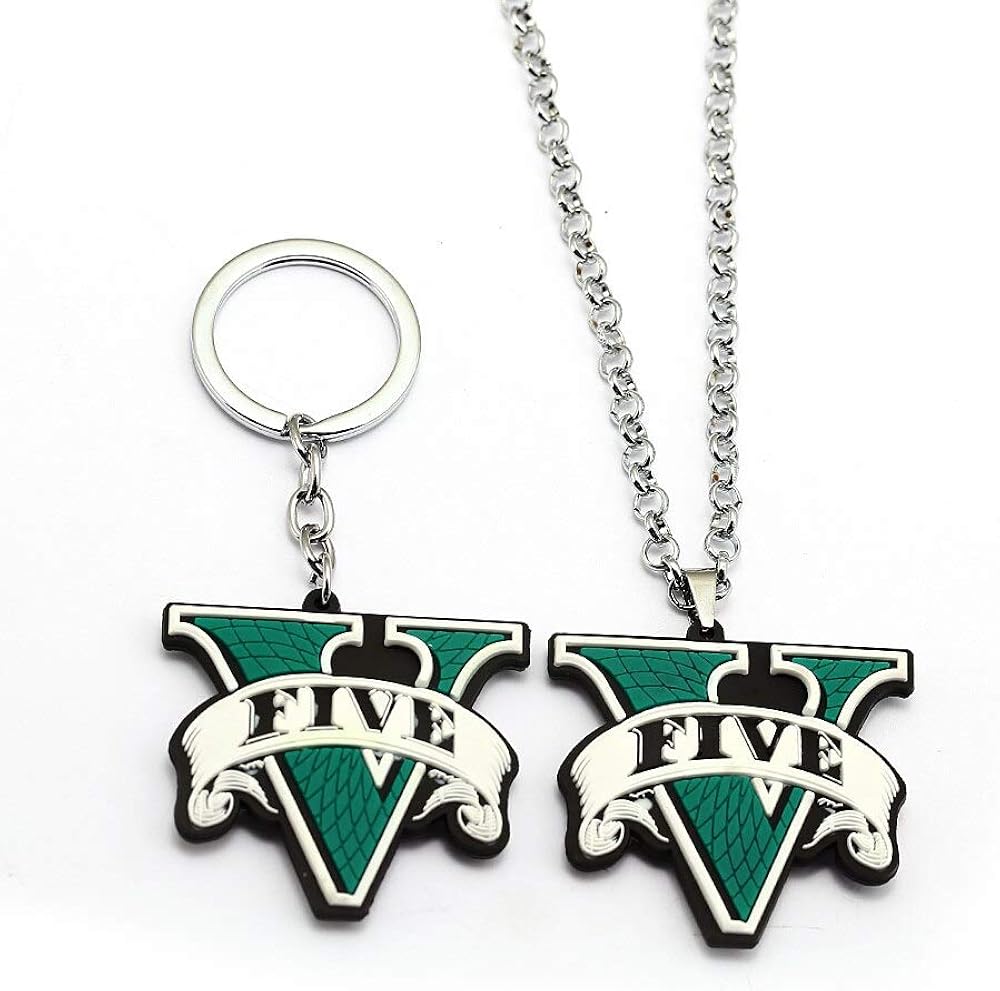 YUNMENG Gta5 Necklace Rubber Grand Theft Auto Five GTA 5 V Silicone