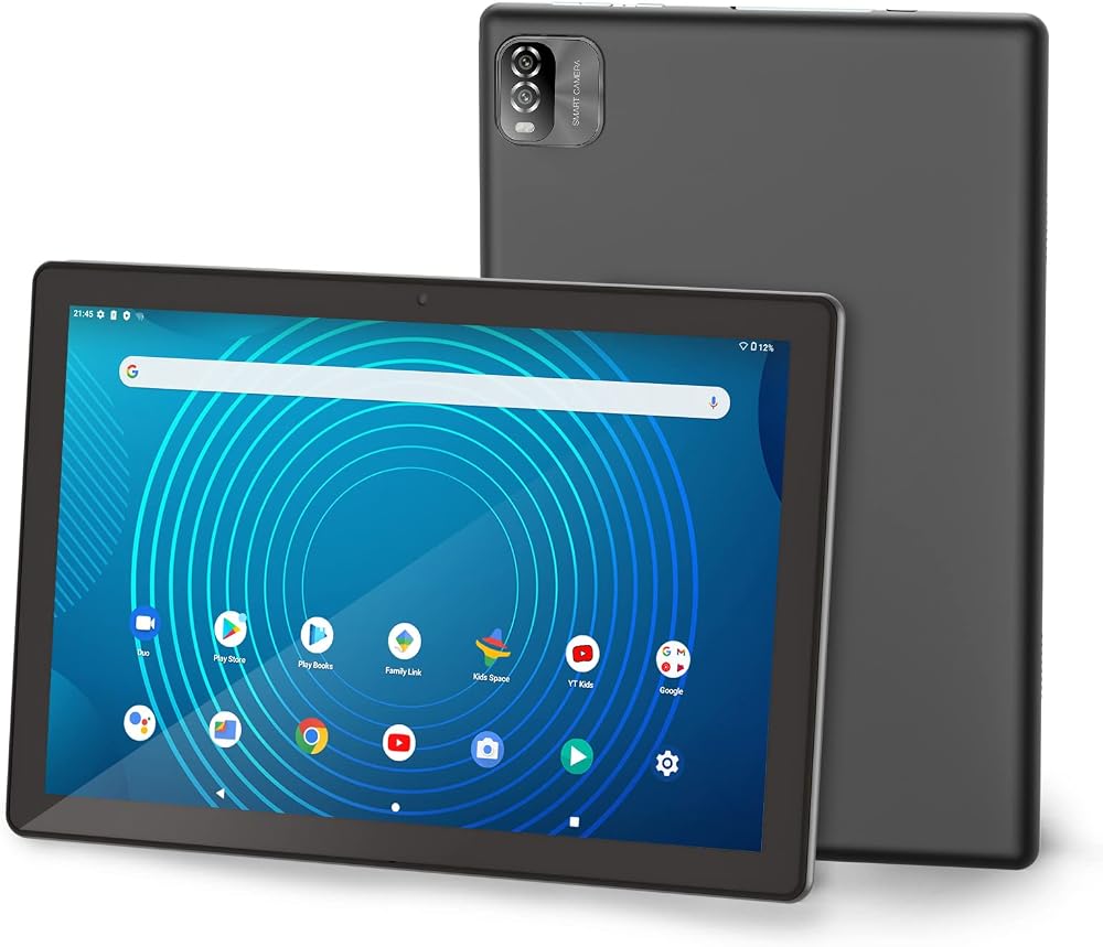 PRITOM 10 Inch Android 12 Tablet 3GB RAM 64GB Storage Quad Core WiFi HD IPS