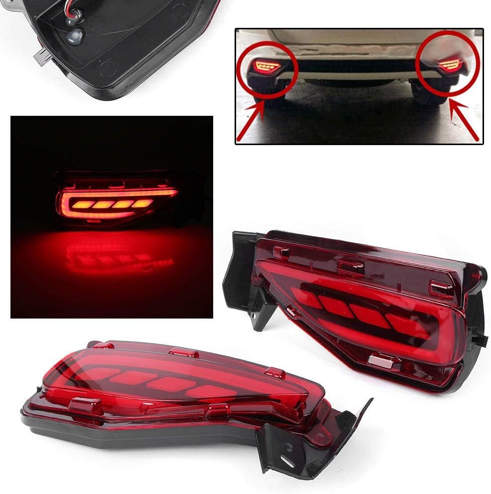 Car LED Rear Bumper Lamps Fog Brake Tail Lights Taillight For Toyota Fortuner 2015 2016 2017