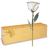 Forever Rose Hand-Dipped in 24K Gold, Emerald-Inspired June Birthstone, Real Rose in Luxury Gold Gift Box – Perfect Ready to Gift for June Birthday or Any Occasion