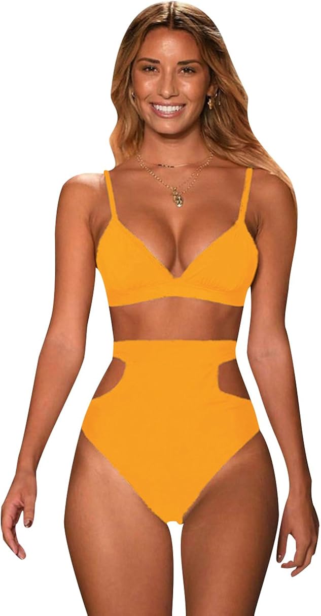 Bikini Talle Alto Trajes De Baño Mujer Bikinis Con Relleno Bikini Cintura Alta Push Up Bañadores