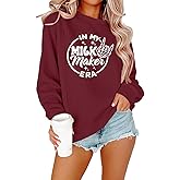 Maternity Nursing Sweatshirts for Women Friendly Zip Breastfeeding Pullover Top Mama's Boobery Print Clothes