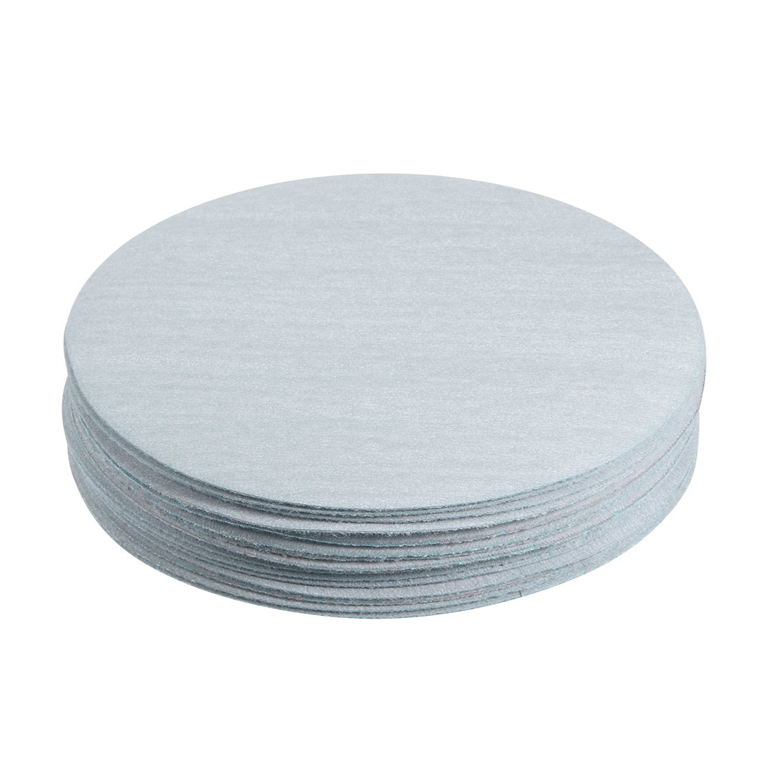 Sourcingmap 20 Pcs 5-Inch Aluminum Oxide White Dry Hook and Loop Sanding Discs Flocking Sandpaper 600 Grit