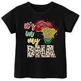 Toddler Black History T-Shirts for Boys Girls, Black History Month Shirts for Kids, Graphic Top Funny Letters Print Tees