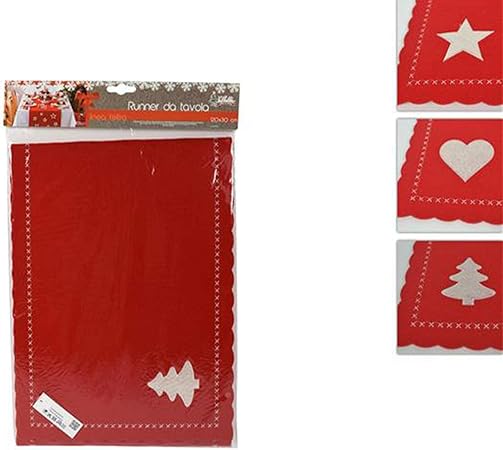 Centrotavola Natalizi Amazon.Natale Centrotavola Runner In Feltro 120x30 Cm Rosso Casa Cenone Decorazione Addobbi Natalizi Amazon It Casa E Cucina