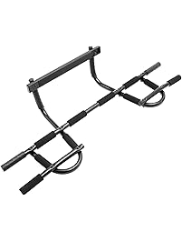 ProSource Multi-Grip Chin-Up/Pull-Up Bar, Heavy Duty Doorway Trainer for Home Gym