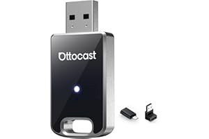 OTTOCAST Mini Edge 2026 2-in-1 Wireless CarPlay Adapter & Android Auto Wireless Adapter, Aluminum Body, GPS Passthrough, Auto