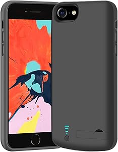 BAHOND Battery Case for iPhone SE 2020/8 / 7 / 6S / 6, 5500mAh Rechargeable Extended Battery Charging Charger Case, Add 2X Extra Juice, Support Wire Headphones (4.7 inch)