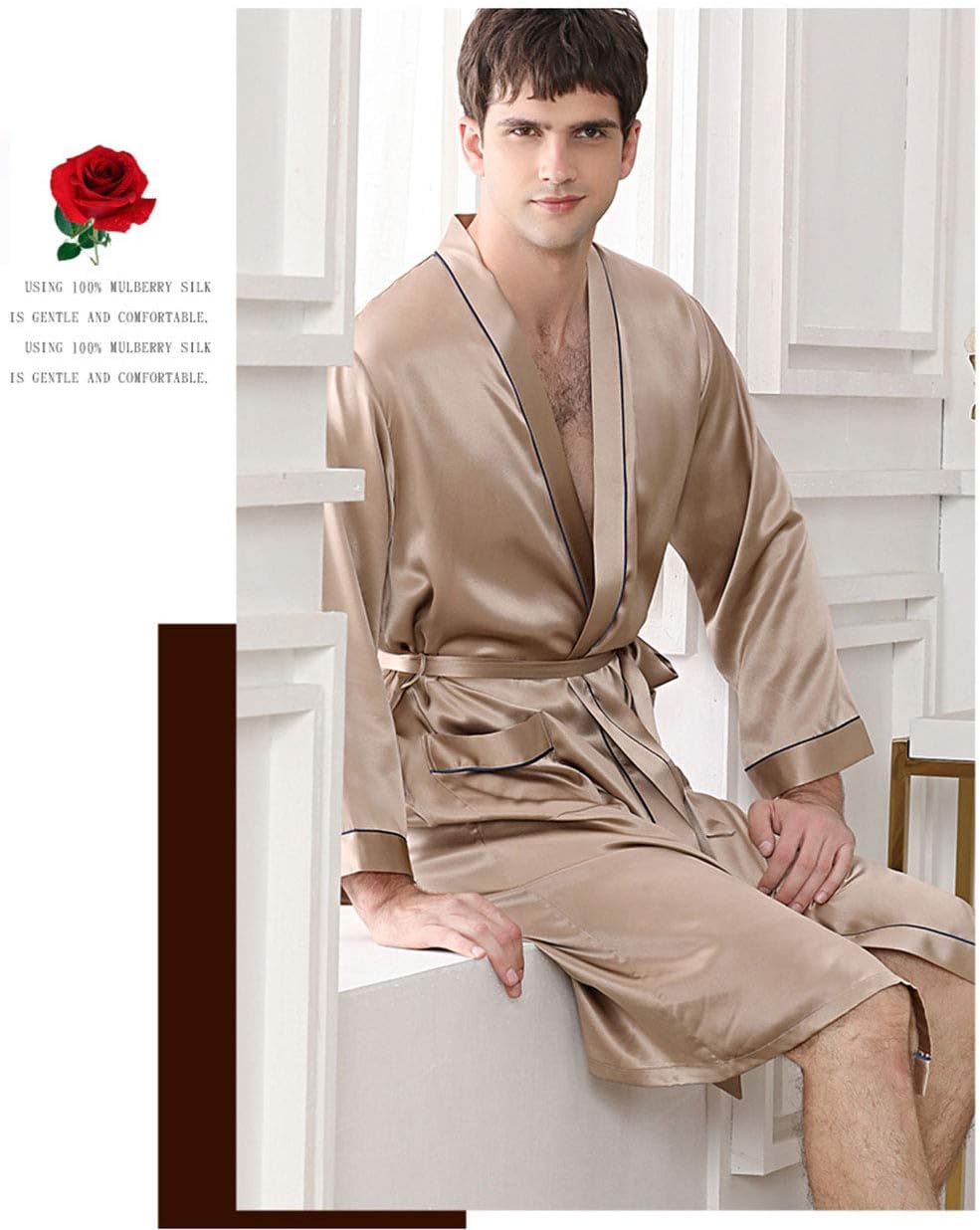 amazon mens silk dressing gown