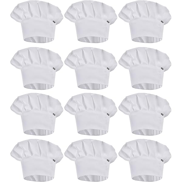 Toque De Chef Réglable Blanche 100% Coton﻿ Qualité Et Pas Cher