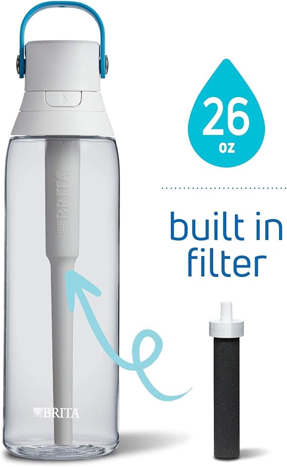 Brita 26 Ounce Premium Filtering Water Bottle with Filter BPA Free