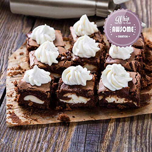 ZOEMO All Metal Steel Whipped Cream Dispenser 1 Quart Professional