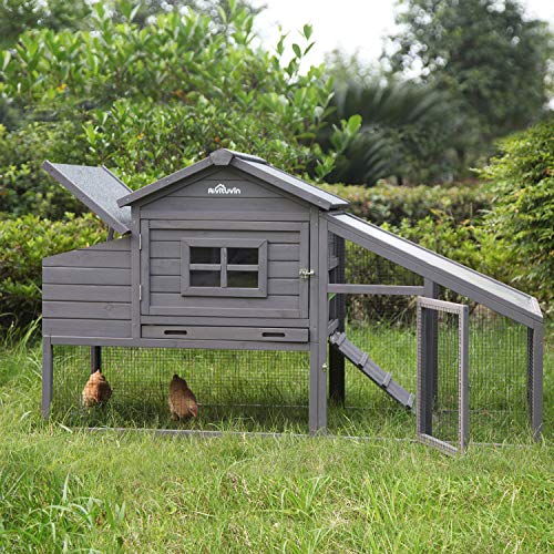 Wooden Chicken Coop , Large Outdoor Hen House with Nest Box Poultry