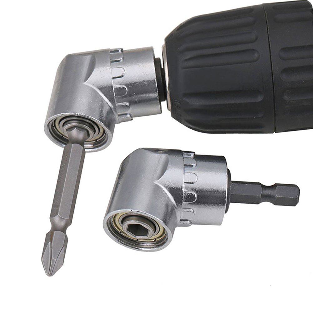 Adaptateur De Perceuse à Angle Droit Sans Fil à 90 Degrés Avec Mandrin A Cle De 3 8 Po Et Tige Hexagonale De 8 Mm 98721037