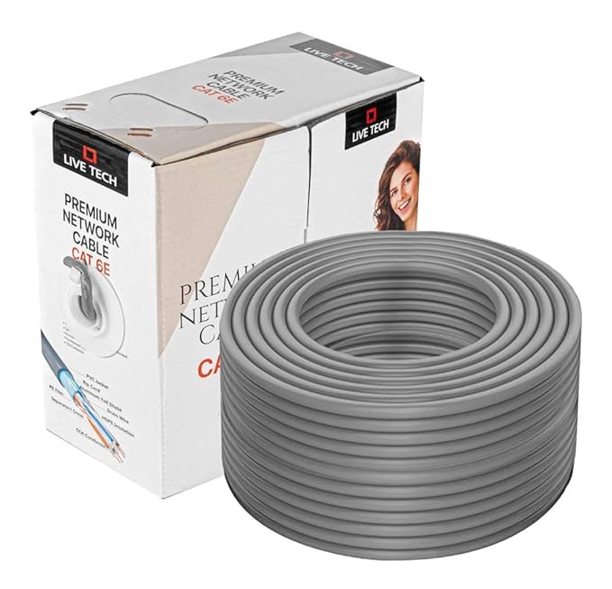 Live Tech Star Cat6e Ftp 23awg 7 0 56 Mm Cca Pvc Patch Cord With 50u Cat6e Ftp Connector 50m Amazon In Computers Accessories