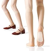 bropapa Women's Sheer Knee High Stockings 18D Non-slip Comfortable Nylon Knee Highs Nude Trouser Stockings Cotton Sole for Girls 6Pack
