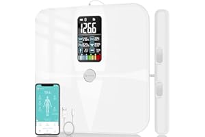 Scales for Body Weight and Fat, Lepulse 8 Electrode Smart Body Fat Scale, Large Display BMI Digital Weight Scale, Full Body Composition Analyzer with Report, Accurate Bathroom Scale for Weight Muscle