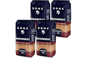 DOMA Toasted Buckwheat Groats 7lb (4×1.76lb, 72 Servings) Gluten-Free, Premium Whole Grain for Porridge, Kasha, Side Dishes, Milling into Flour, 5g Protein/Serving, Non-GMO
