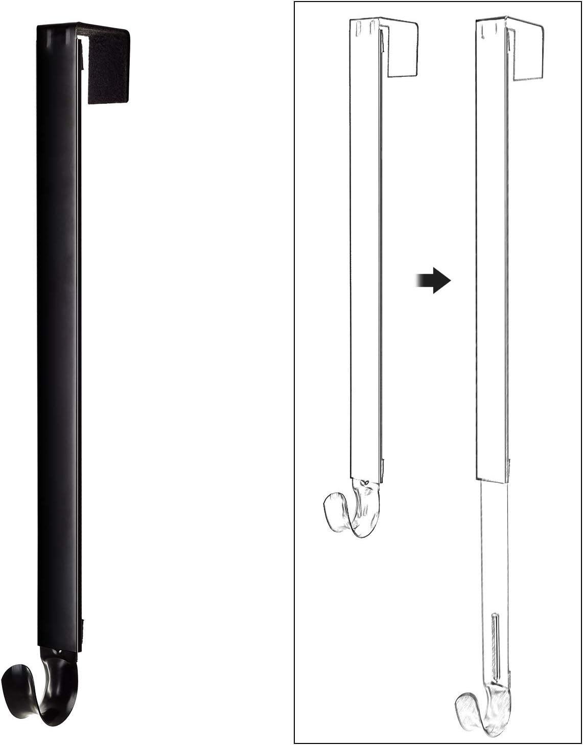 Wreath Hangers - Lvydec Adjustable Wreath Hanger - Over Door Wreath Hanger for Front Door, 15.3