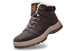 visionreast Men Womens Winter Snow Boots Insulated Outdoor Hiking Shoes Fur Lined Warm Boots