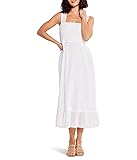 NIC+ZOE Cotton Lawn Smocked Dress Paper White 2XL