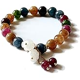 WYUA Stretch Beaded Bracelet, Healing Crystals Bracelet Relief Gift for Women in New Year, Thanksgiving, Christmas, Valentine's Day, Mother's Day, Graduation Season, etc