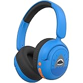 JBUNION Kids Bluetooth Headphones, Wireless Headphones for Kids, 75/85/94dB Volume Limited, Built-in Mic, Fast Charging, Over-Ear Shark Childrens Boys Teens Headset for School/Tablet/Pad/Travel