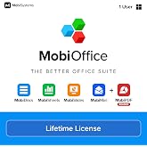 MobiOffice Lifetime 4-in-1 Productivity Suite for Windows | Lifetime License | Includes Word Processor, Spreadsheet, Presentation, Email + Free PDF Reader