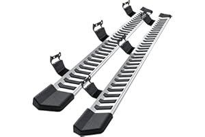 COMNOVA AUTOPART COMNOVA Side Step Nerf Bar Running Board Replacement for Ford F-150 Super Cab（3/4 Size Rear Doors） 04-14,6 Inch Step Pad Design,OE Style (Stainless Steel)