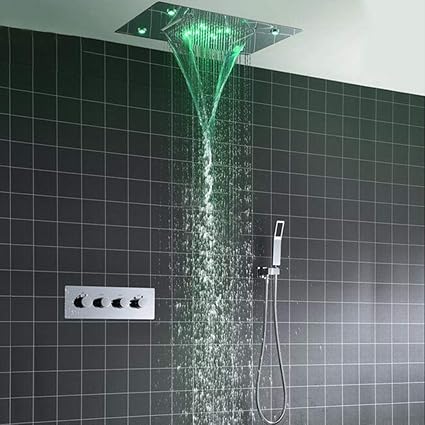 Amazon Com Wg Shower System Double Waterfall Rainfall Large
