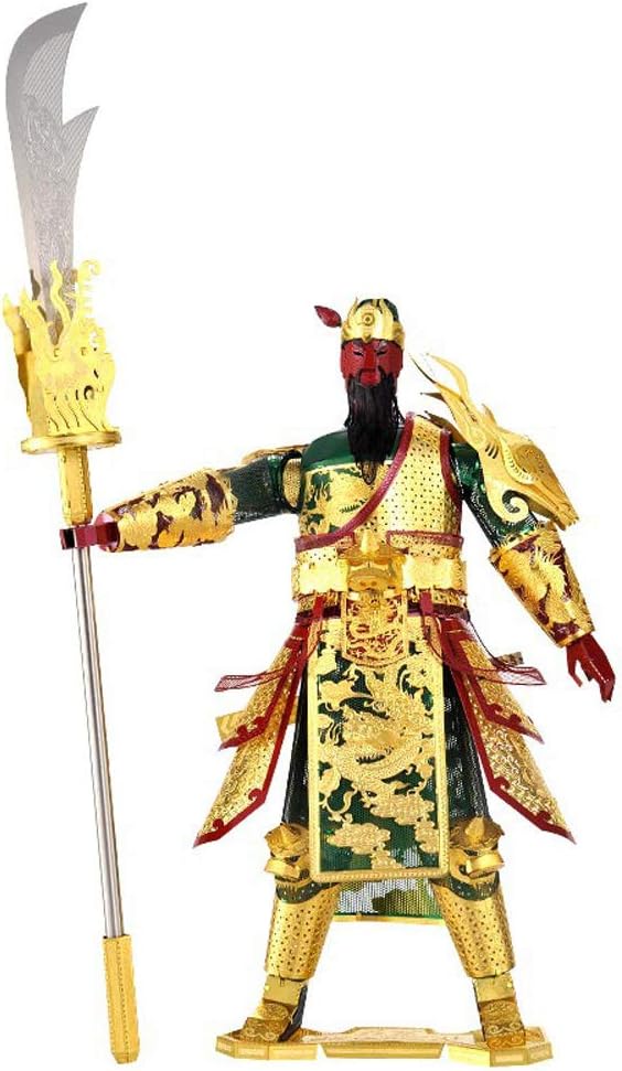 Microworld3D Metal Puzzle Red Face Guan Yu Assemble Model Kits DIY 3D Laser Cut Jigsaw Toy R001