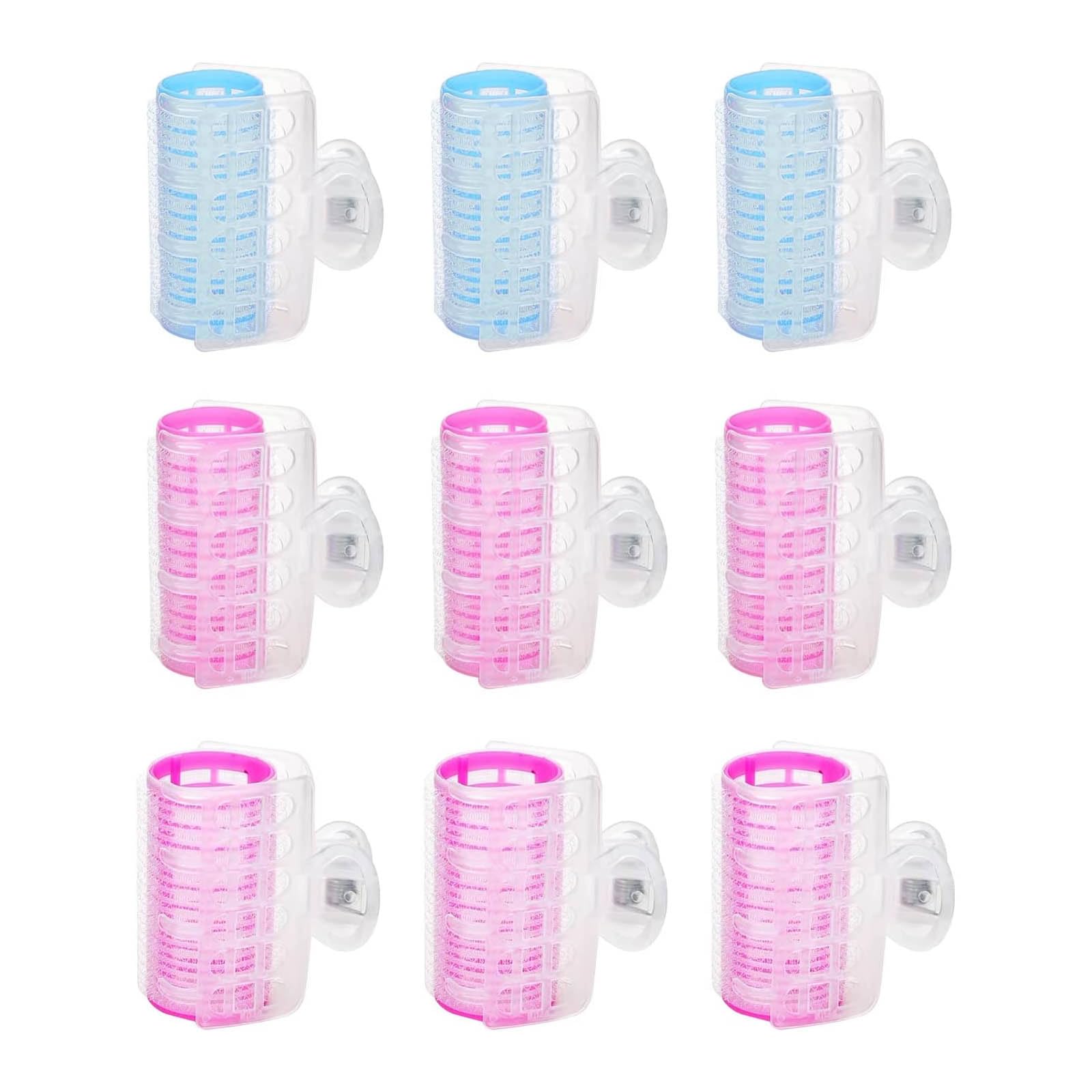 JIALWSJWAN 9 Pieces Hair Roller Bangs Roller Hairdressing Hair Curler with Plastic Clip for Curling and Hair Styling