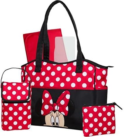 Amazon Disney ディズニー ミニーマウス 5 In 1 マザーズバッグ セット Disney Minnie 5 In 1 Diaper Bag Set 並行輸入品 おでかけ用品 ベビー マタニティ 通販