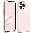 AOTESIER Magnetic for iPhone 13 Pro Max Phone Case, [Compatible with MagSafe][Military Shockproof Protection] Silicone Case with Soft Anti-Scratch Microfiber Lining, 6.7 inch, Chalk Pink
