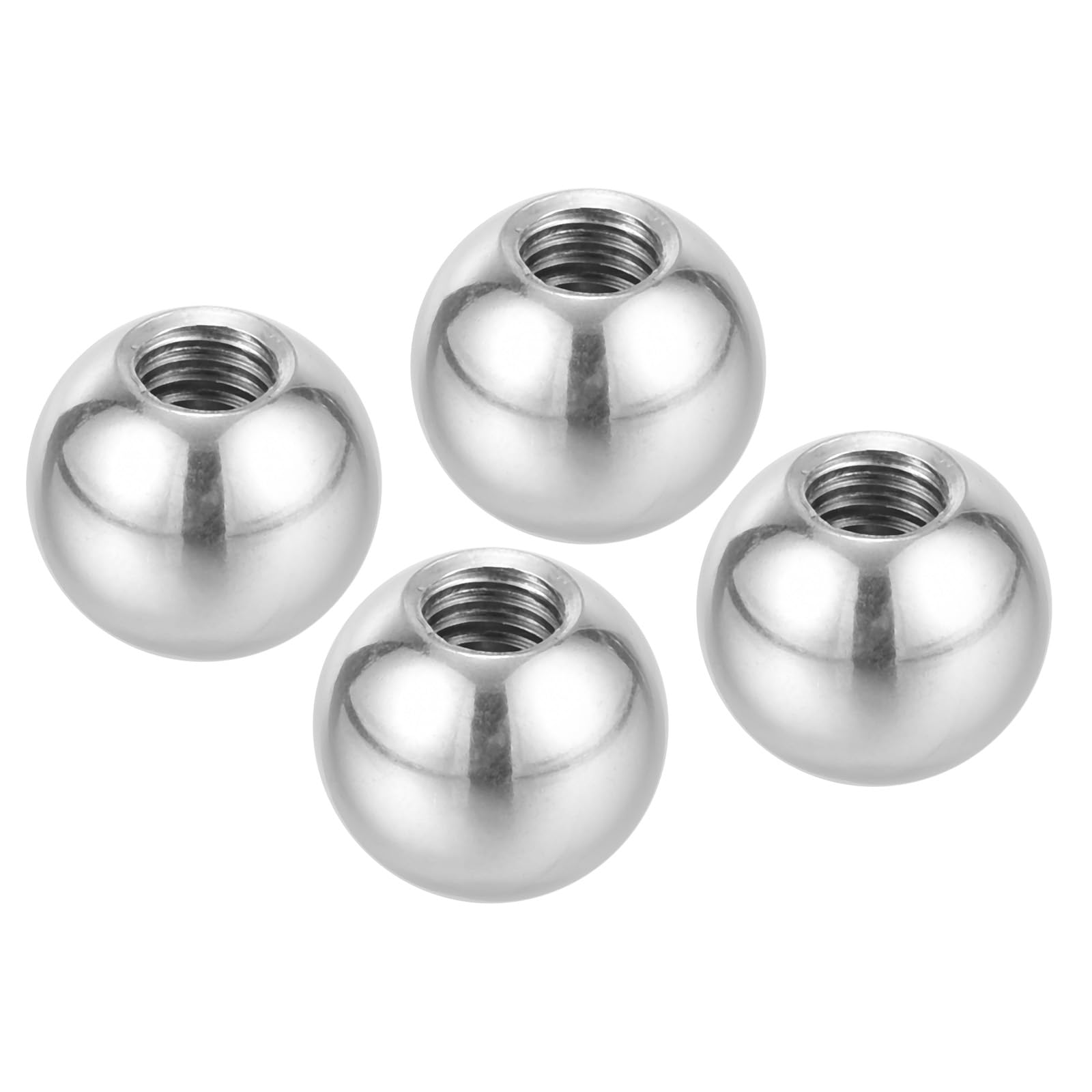 PATIKIL M6x14mm Ball Nuts Knob, 4 Pack Female Thread 304 Stainless Steel Round Blind Hole Screw Cap Cover for Lighting Machinery DIY Decoration, Silver — image 1